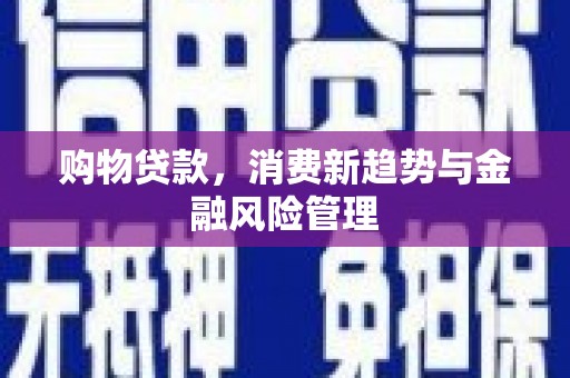 右玉购物贷款，消费新趋势与金融风险管理