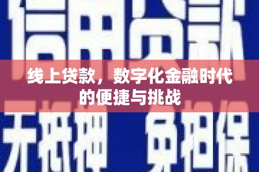 右玉线上贷款，数字化金融时代的便捷与挑战