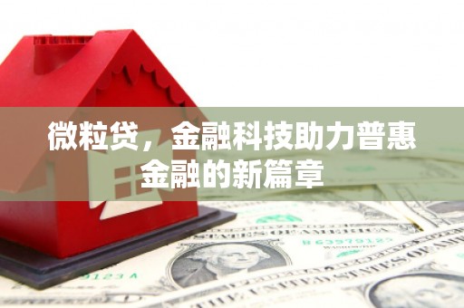 右玉微粒贷，金融科技助力普惠金融的新篇章