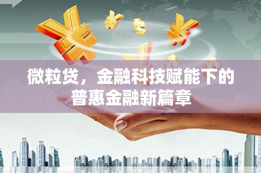 右玉微粒贷，金融科技赋能下的普惠金融新篇章