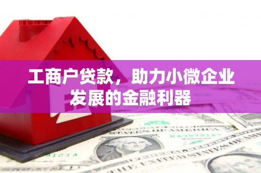 右玉工商户贷款,助力小微企业发展的金融利器 右玉工商户贷款,助力小微企业发展的金融利器