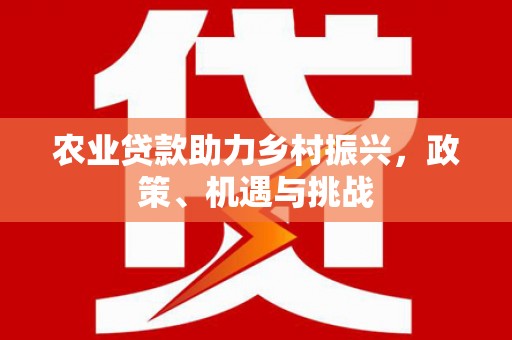 右玉农业贷款助力乡村振兴，政策、机遇与挑战