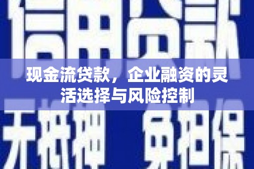 右玉现金流贷款，企业融资的灵活选择与风险控制