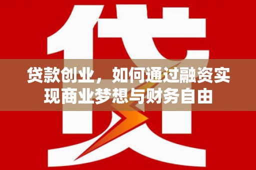 右玉贷款创业，如何通过融资实现商业梦想与财务自由