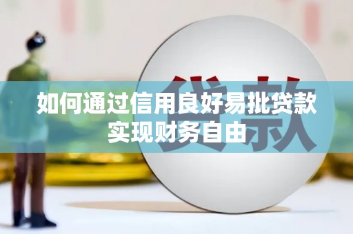 右玉如何通过信用良好易批贷款实现财务自由