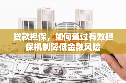 右玉贷款担保，如何通过有效担保机制降低金融风险
